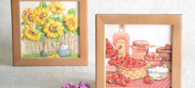 Делаем картины из салфеток