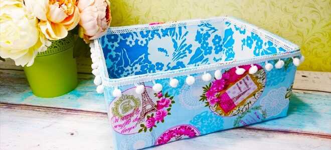 Как украсить картонную коробку своими руками