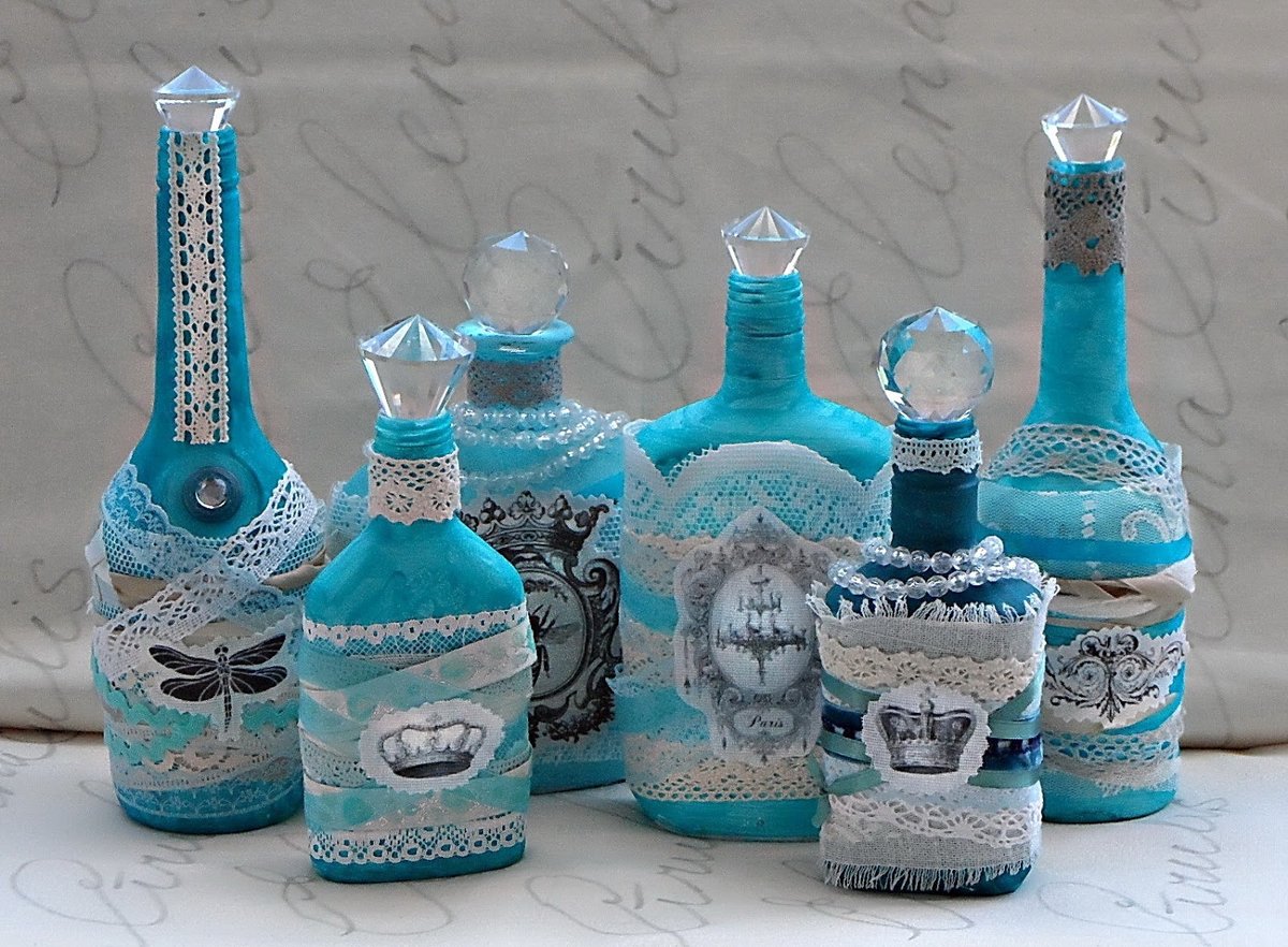 декор бутылок