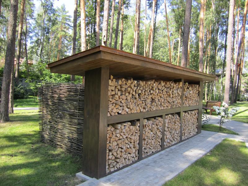 дровница для дачи идеи