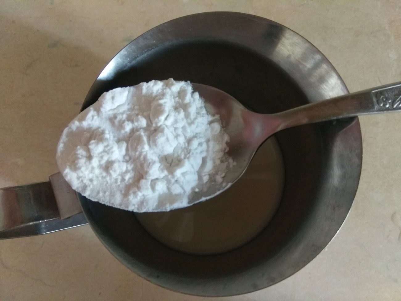 картофельным крахмалом